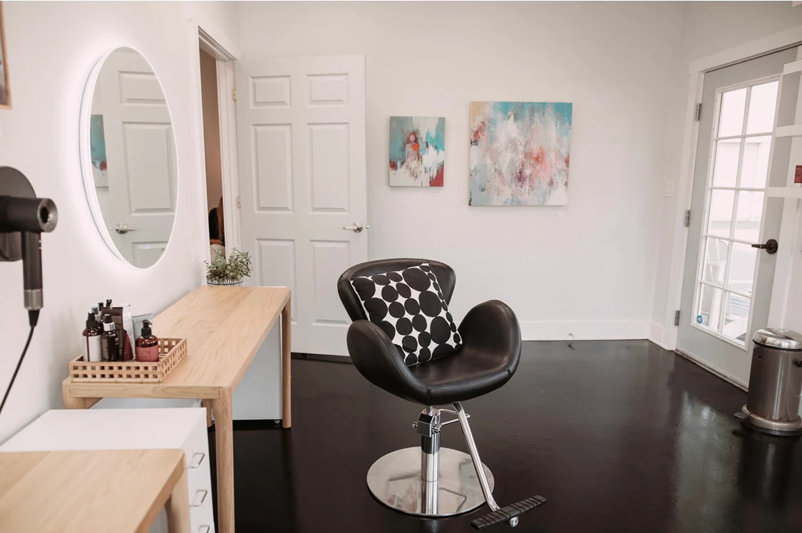 Styling station at DaneStyles salon